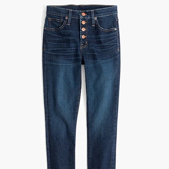 Madewell Plus 9" Mid-Rise Skinny Jeans in Hayes Wash: Button-Front Edition NWT - Picture 7 of 7